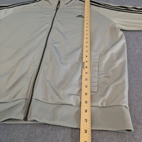 Adidas 3 Stripe Full Zip Track Jacket Grey - Size XL - Picture 9 of 11